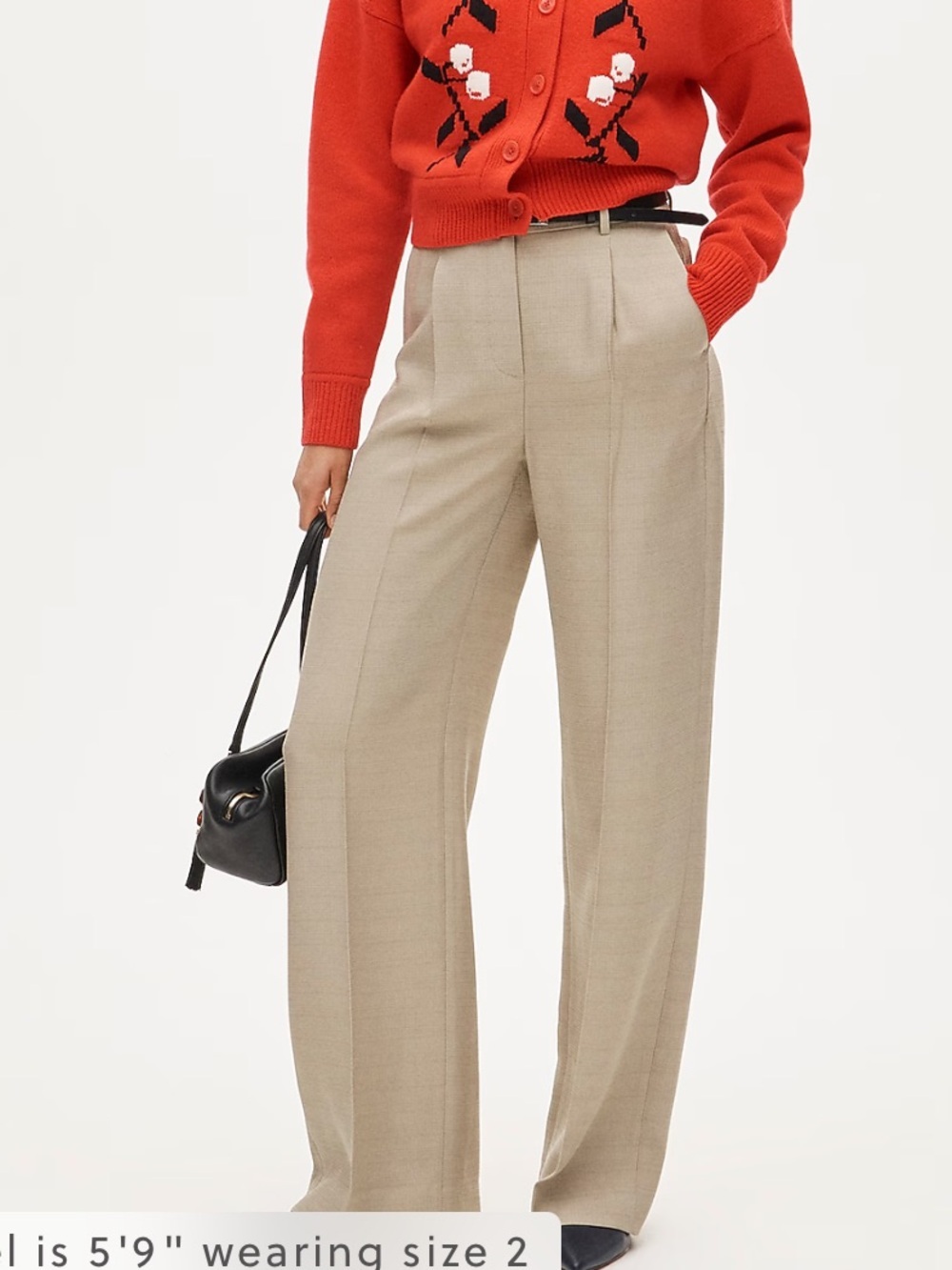 J crew Essential wide-leg pant in luster canvas washed hazelwood